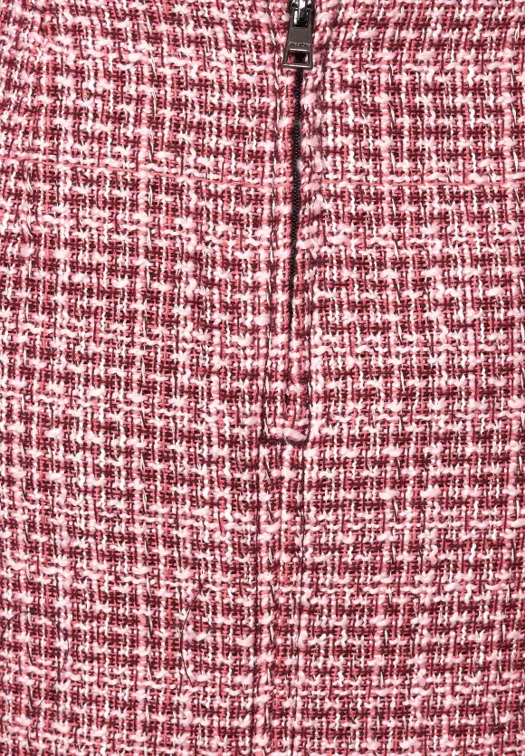 Bouclérock mit Zipper - legend rose