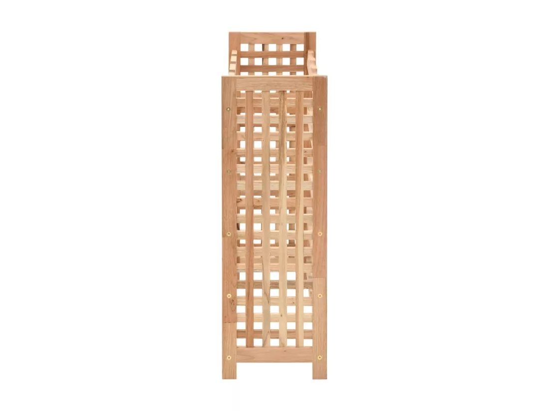 Casier à bouteilles pour 25 bouteilles Bois de noyer 63x25x73cm