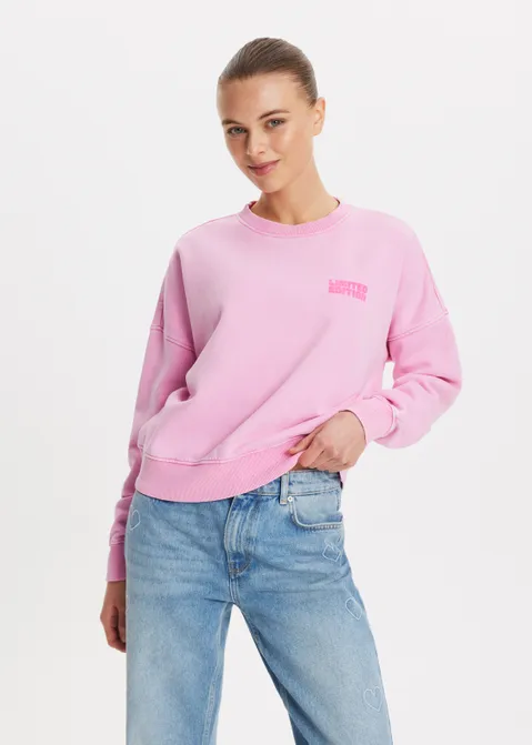 Sweater met print limited roze (ROS.M)