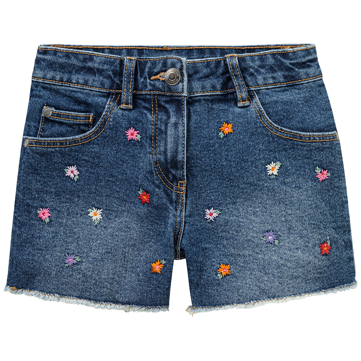 Jonas Nielsen Mädchen Jeansshorts mit Stickerei blau
