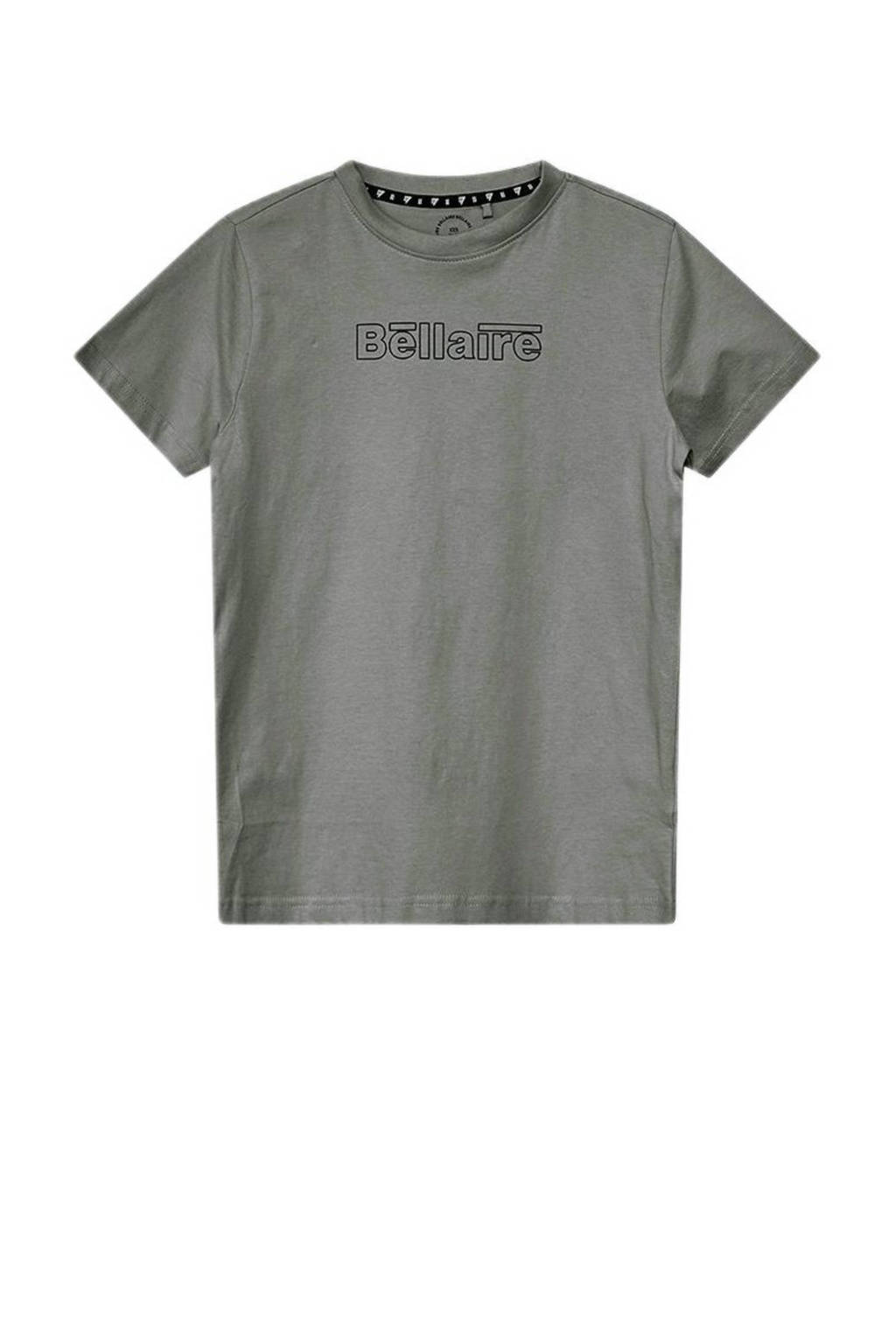 Bellaire T-shirt met logo grijsgroen