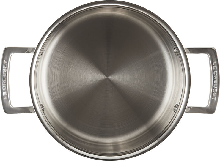 Le Creuset 3-PLY Gryde med låg 2,3L Rustfri stål
