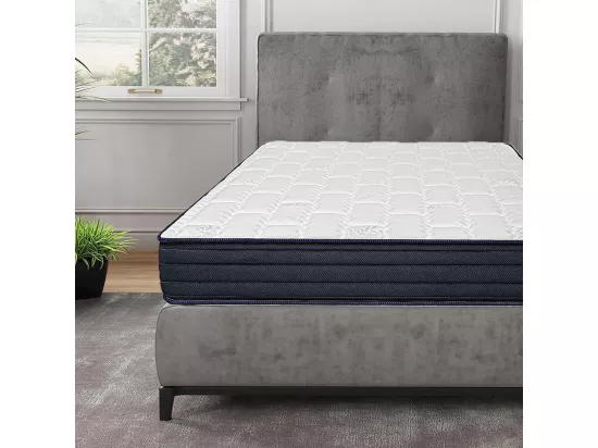 Matelas DORA King Size 180x200 cm, réversible en mousse mémoire de forme haute adaptabilité et ergonomique, indépendance du couchage, épaisseur 20cm