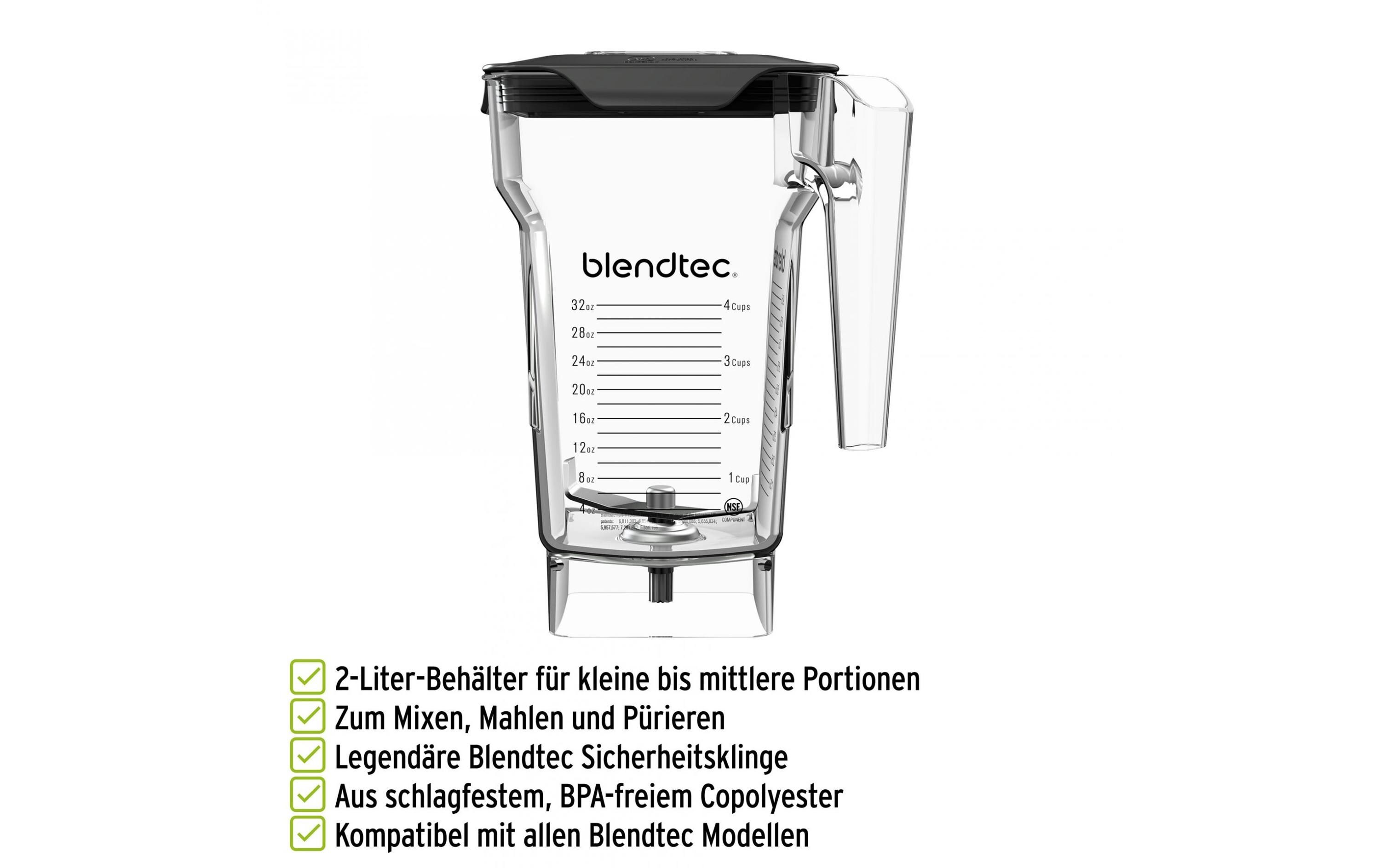 Mixbecher FourSide Jar Transparent<br>Mixbehälter