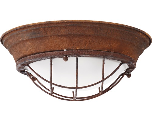 Plafondlamp, 2-lichts, Ø 34 cm, Typhoon, roestbruin