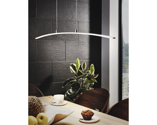 LED hanglamp 14W 1400 lm 3000K HxL 100x90 cm chroom/wit