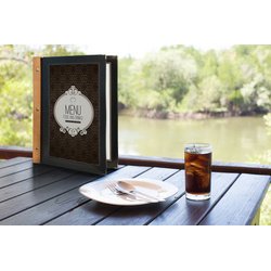 Inserts pour protège-menus WOOD, bordeaux