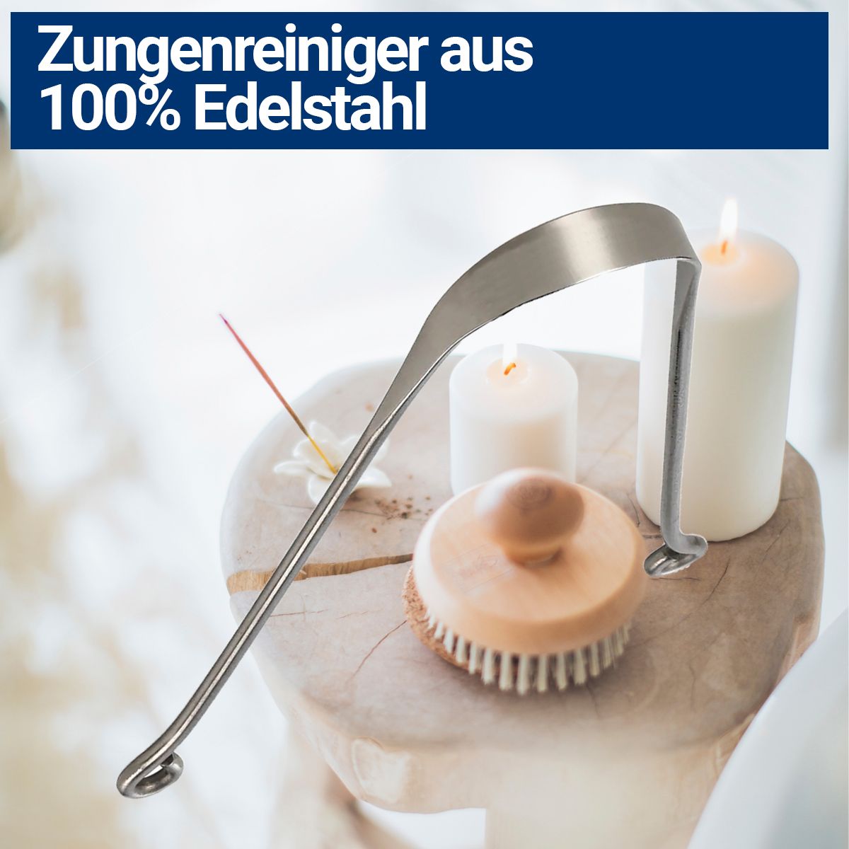 Oralflora Zungenschaber Ayurvedisch 100% Edelstahl