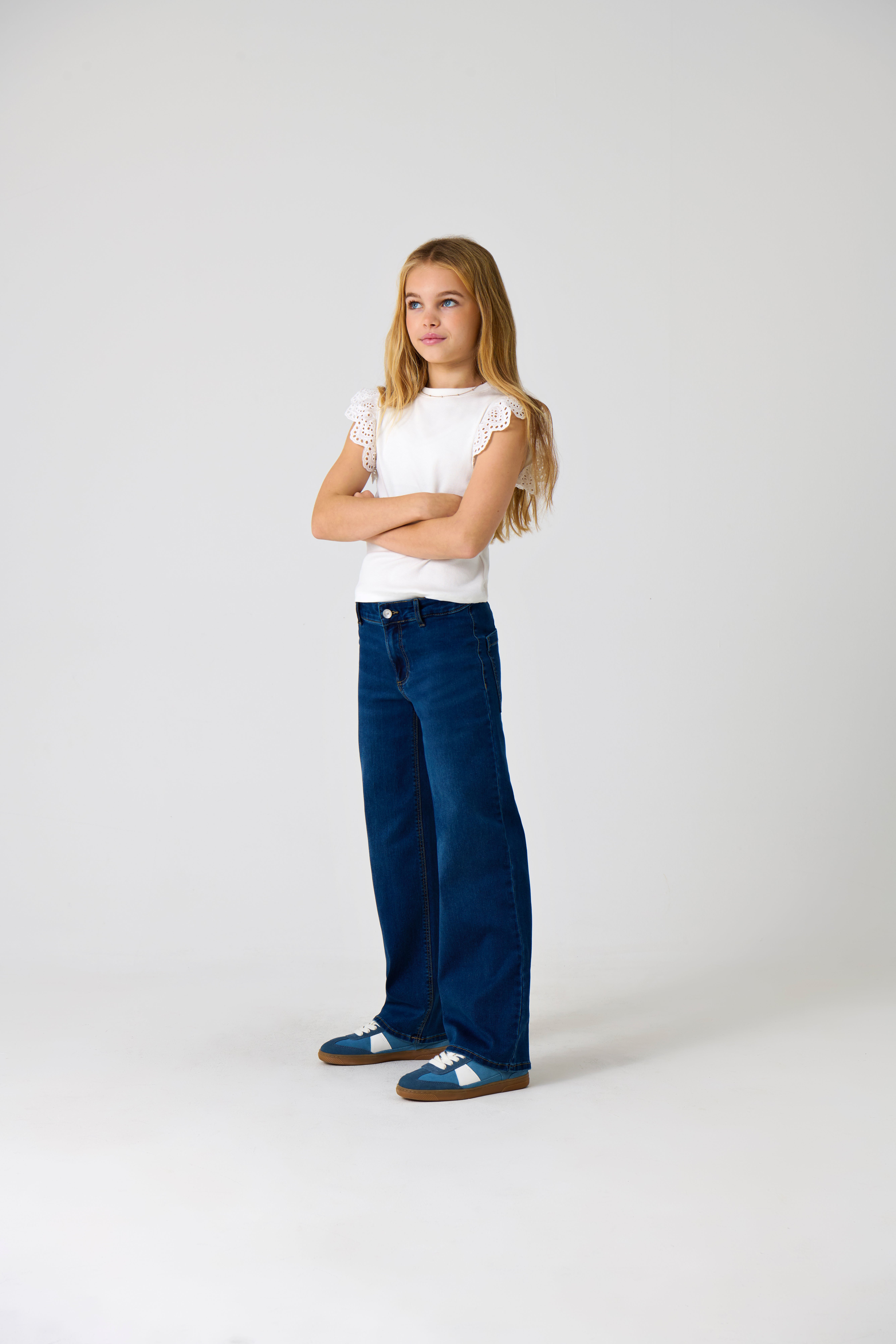 KOGSYLVIE Weiter Beinschnitt Jeans Dark Blue Denim