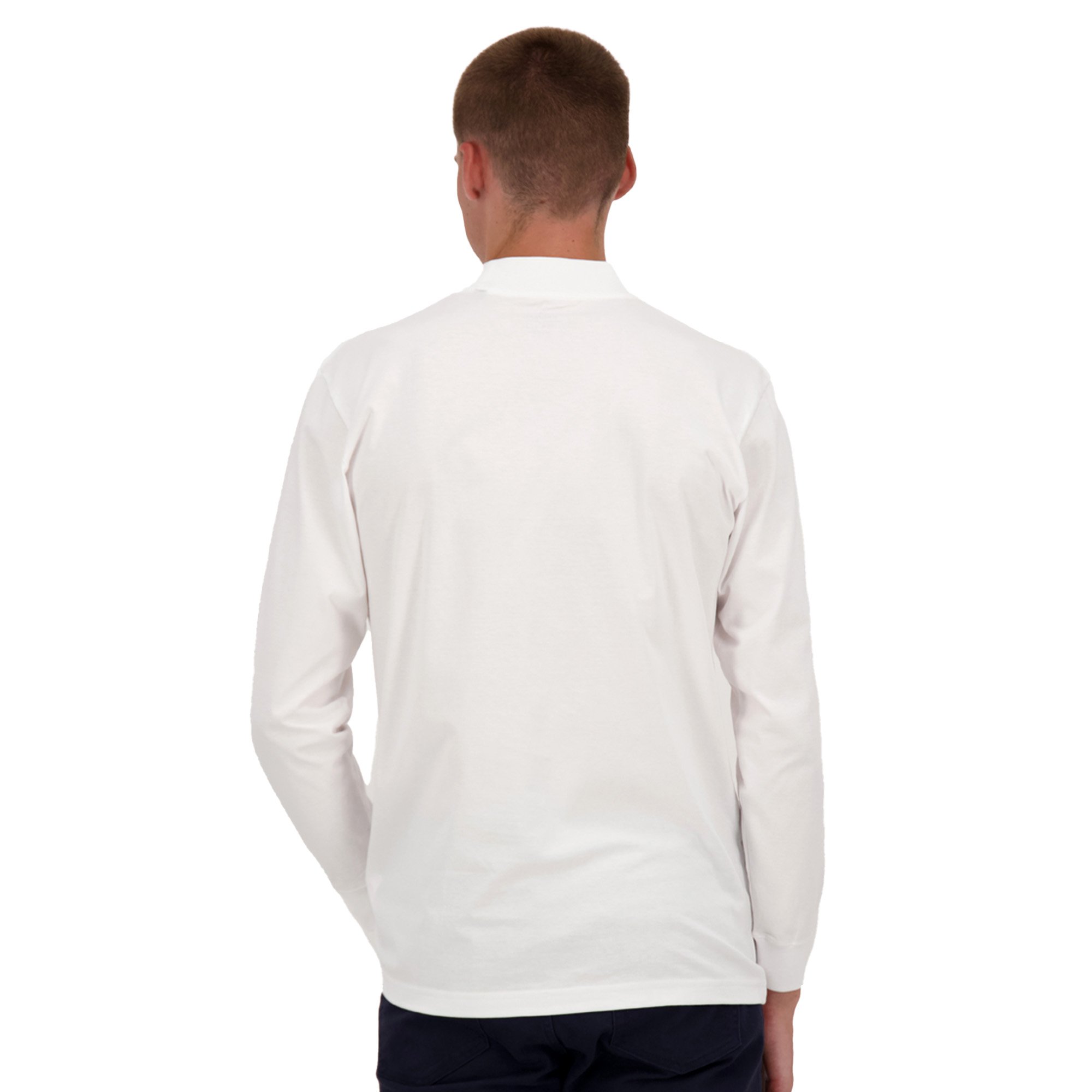 Langarm Basic Stehkragen Regular Fit Herren Longsleeve