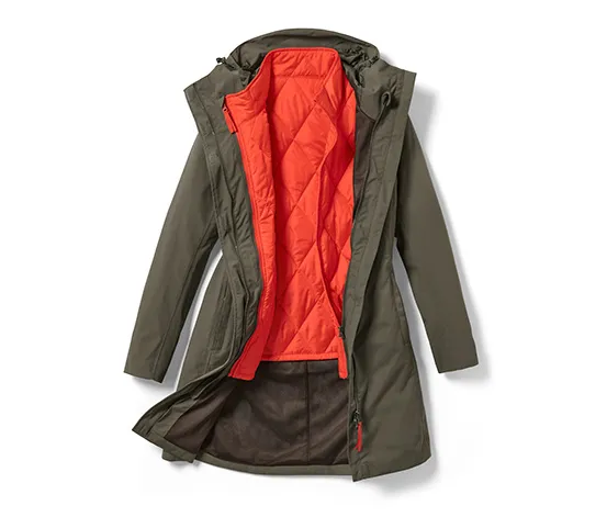3-in-1-Regenmantel mit Weste