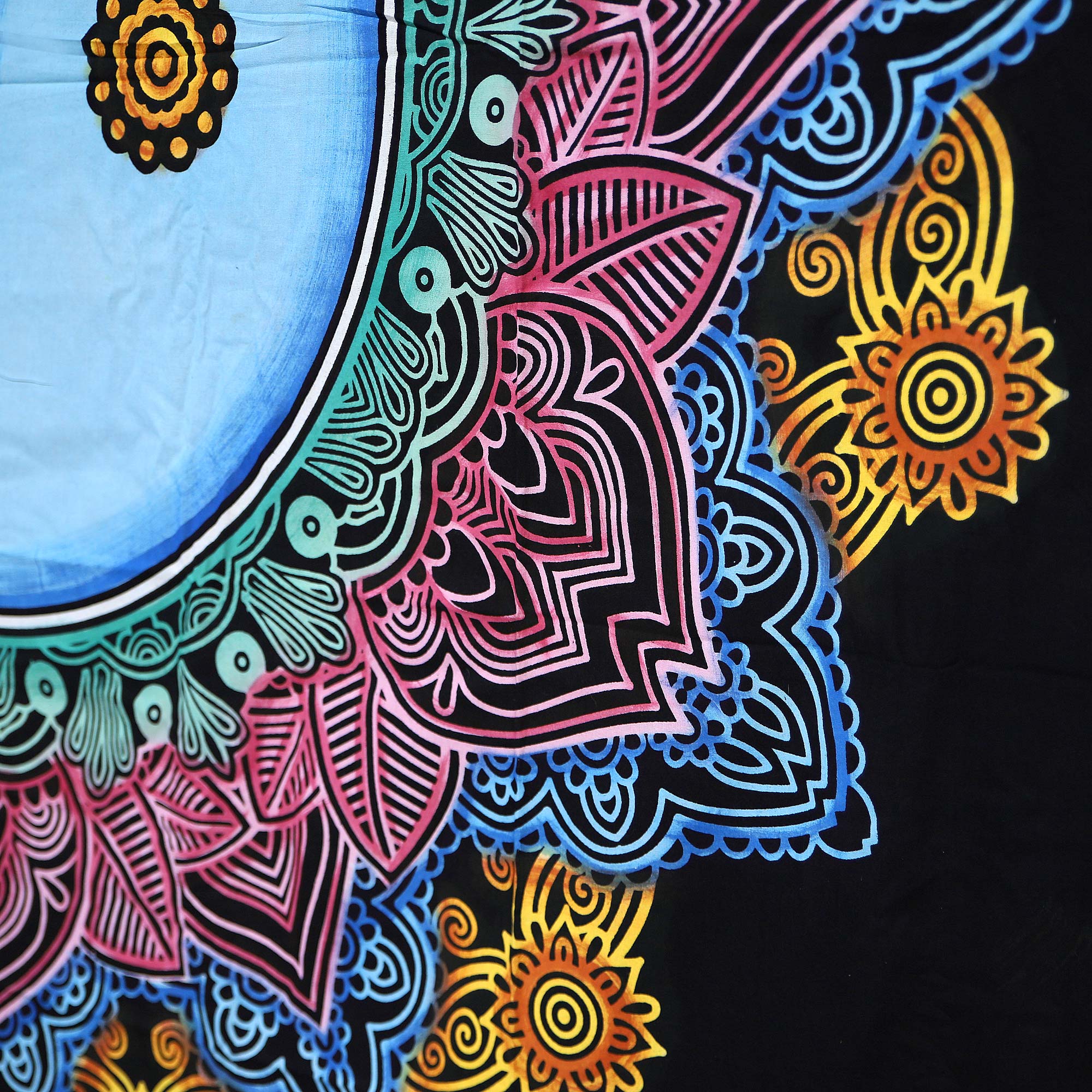 Multifunktionstuch 'Yin Yang', multicolor, schwarz, B 213 cm, H 244 cm von fischer's lagerhaus