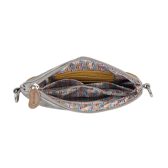 Hi-Di-Hi Melody Crossbody Bag Light Grey/ Ocher