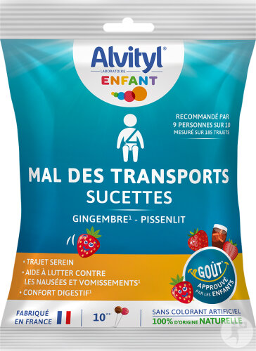 Alvityl Complément Alimentaire Mal Des Transports Sucettes Gout Cola Et Fraise 10 Sucettes