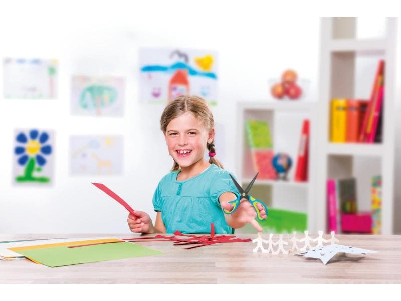 Pelikan Kinderschere griffix Blau, Grün, für Linkshänder Schere für Kinder