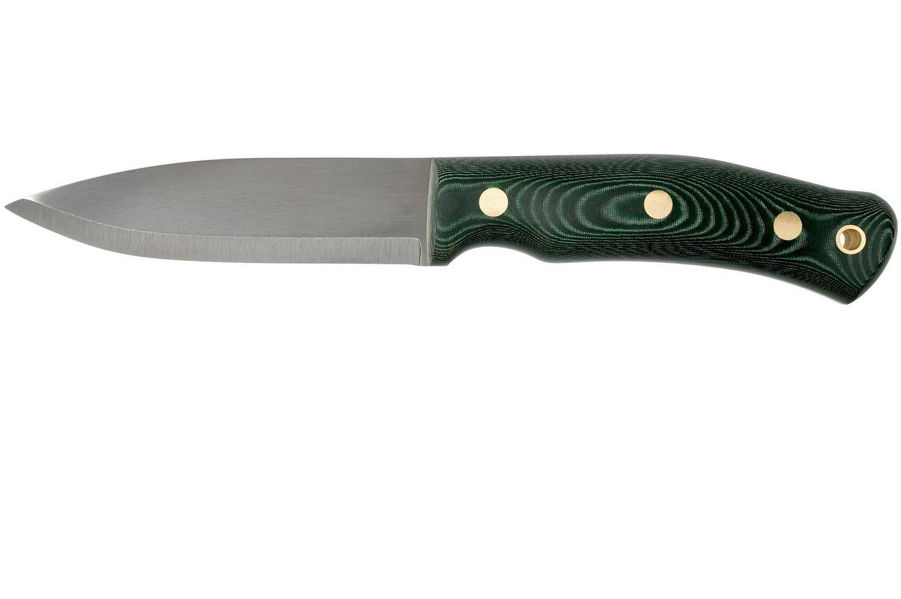 Casström No. 10 Swedish Forest Knife Green Micarta, 14C28N Scandi Grind 13127 met firesteel