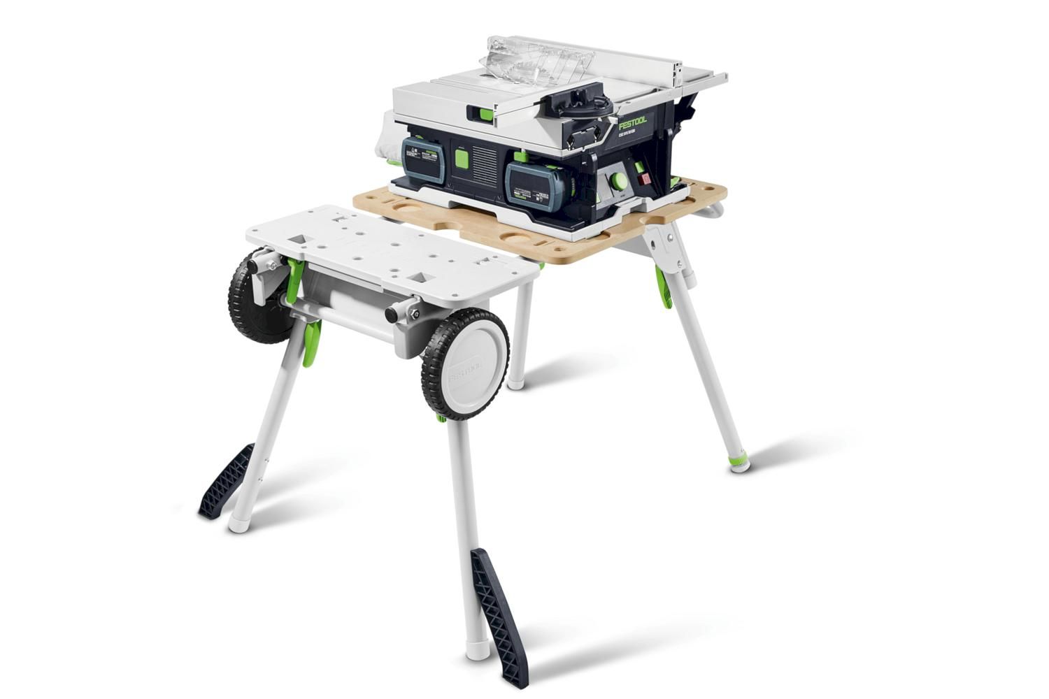 Festool CSC SYS 50 EBI-Set Accu Tafelcirkelzaag 2x18V 5.0Ah met Onderstel - 577379