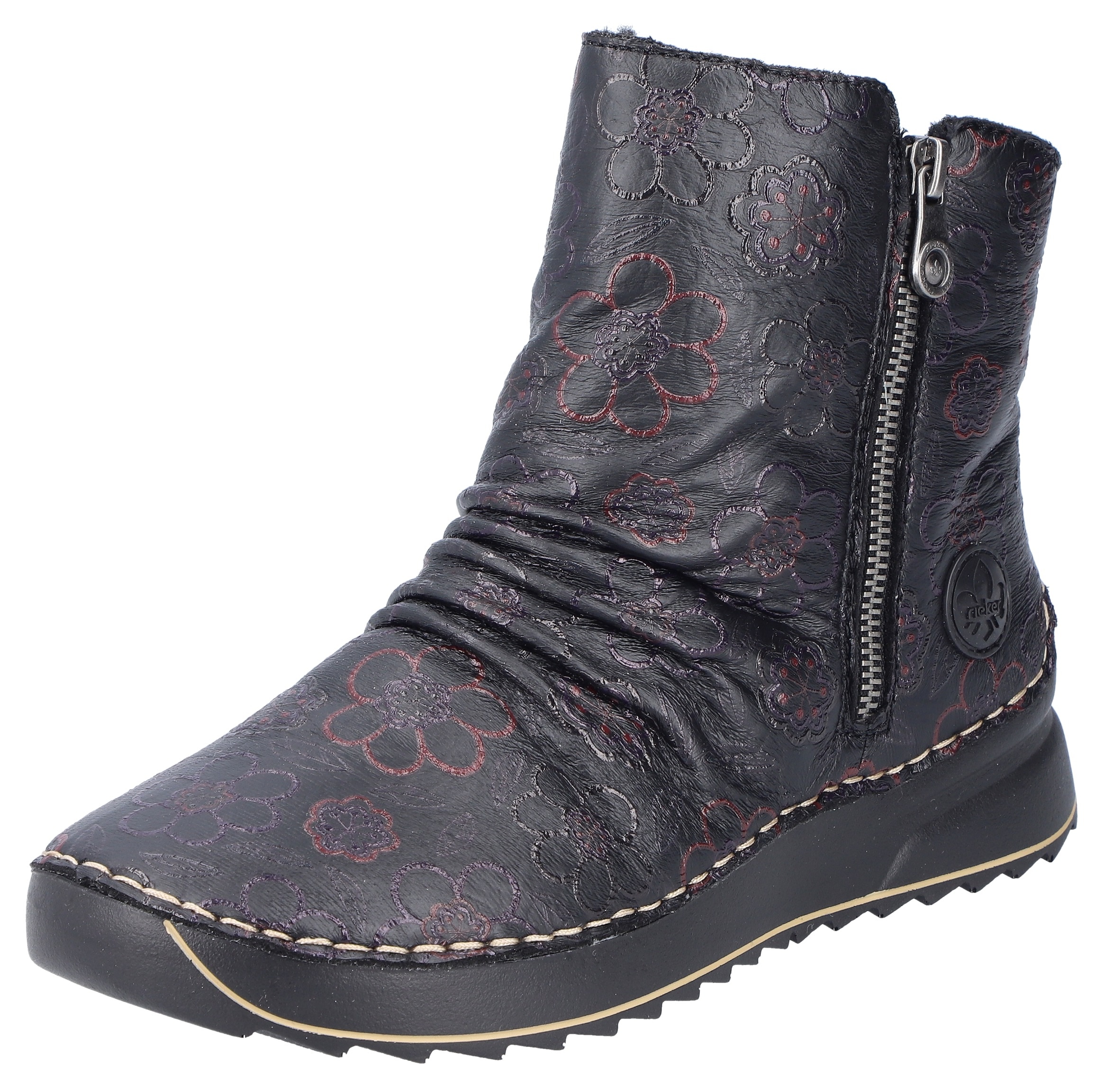 Rieker Winterboots  , Plateaustiefelette, Print-Boots mit Aussenreissverschluss