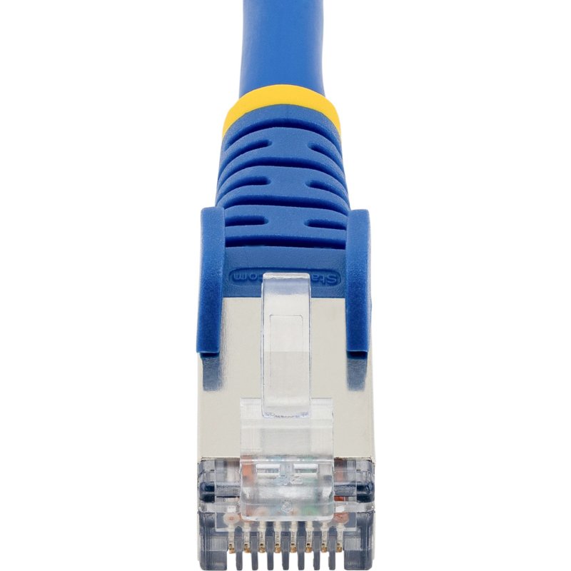 StarTech.com Câble Ethernet CAT6a 1m - Low Smoke Zero Halogen (LSZH) - 10 Gigabit 500MHz 100W PoE RJ45 S/FTP Cordon de Raccordement Réseau Snagless Bleu avec Décharge de Tension