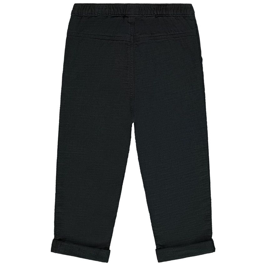 Pantalon uni en toile pour bébé garçon - Gris foncé