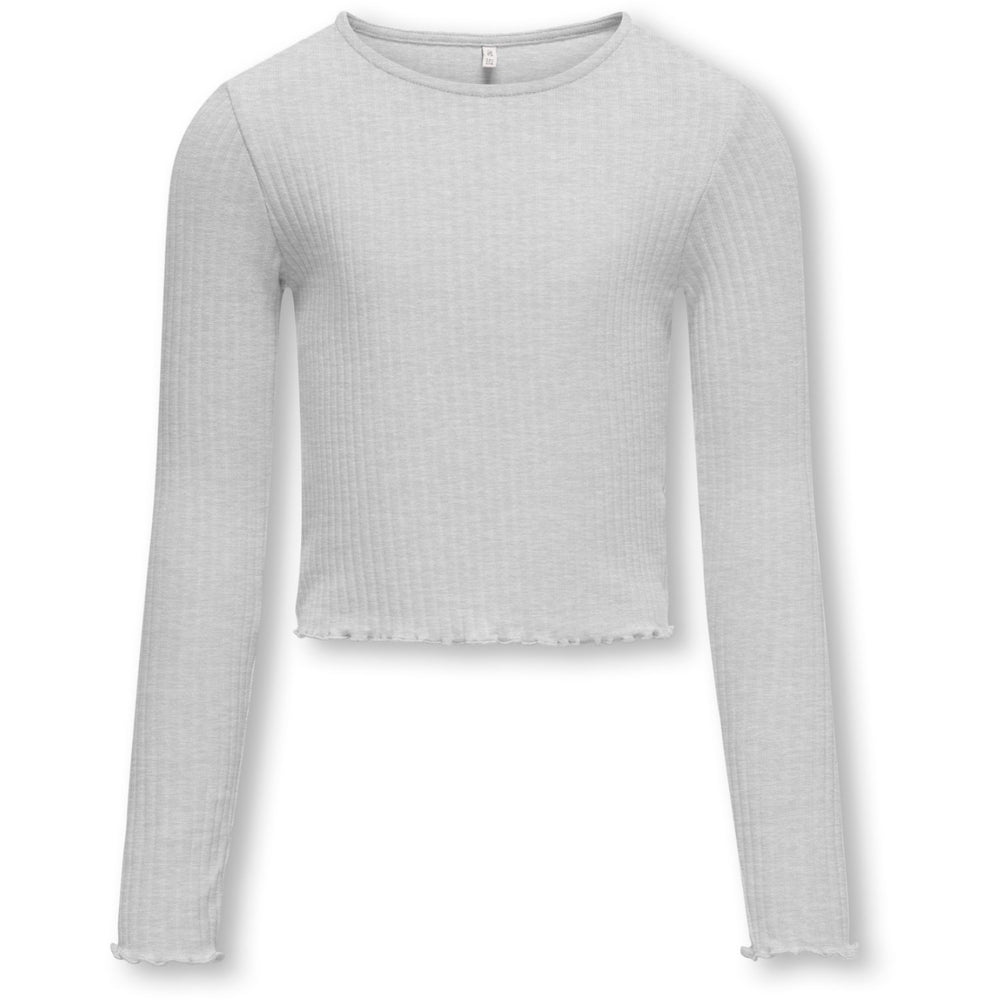 Køb kids ONLY Light Grey Melange Nella O-Neck Bluse Noos