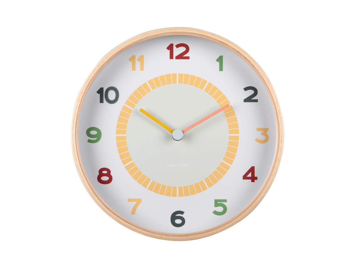 Wall clock Chico wood multi colour