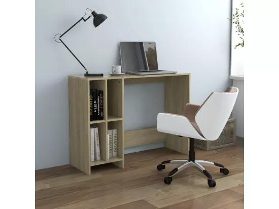 Bureau d'ordinateur portable chêne sonoma bois d'ingénierie