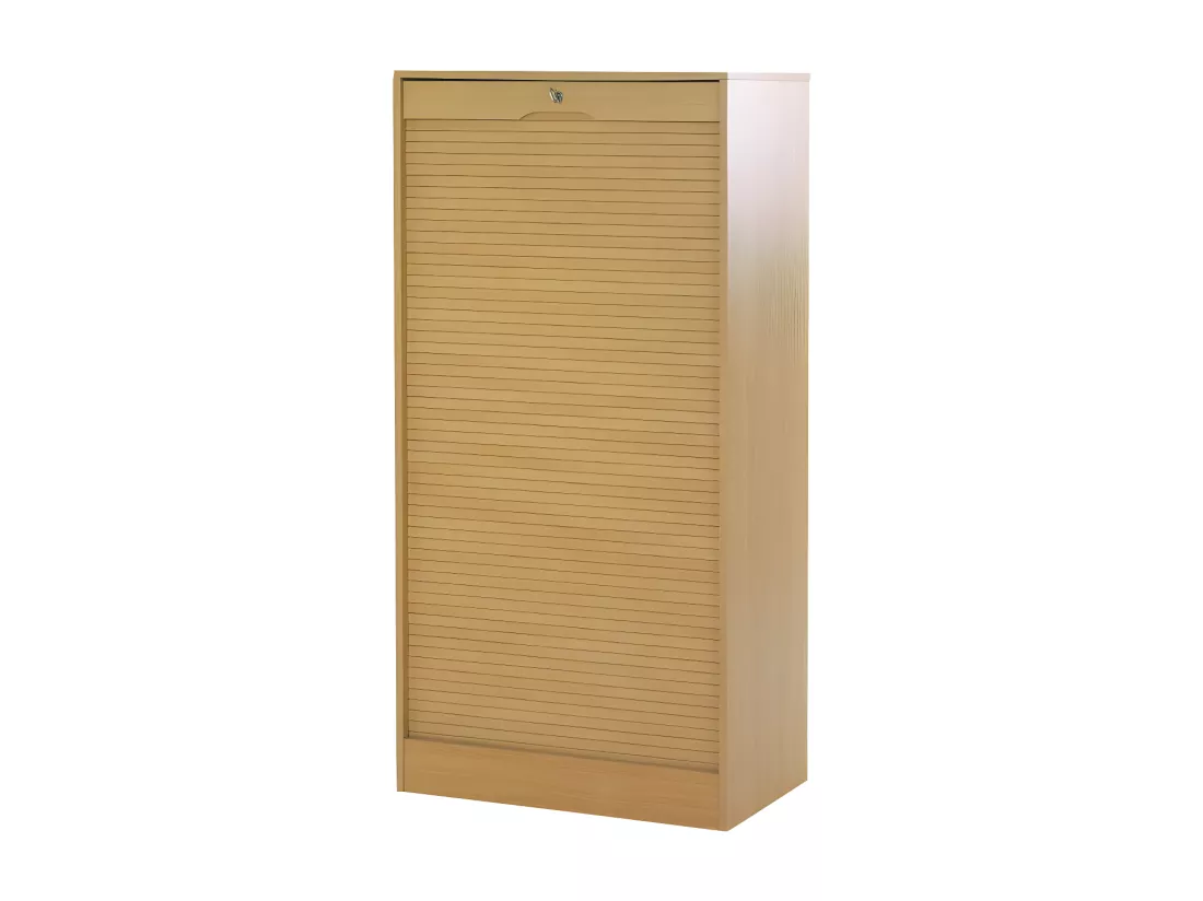 Classeur à Rideau Largeur 70 cm Hauteur 140 cm - Coloris: Hêtre
