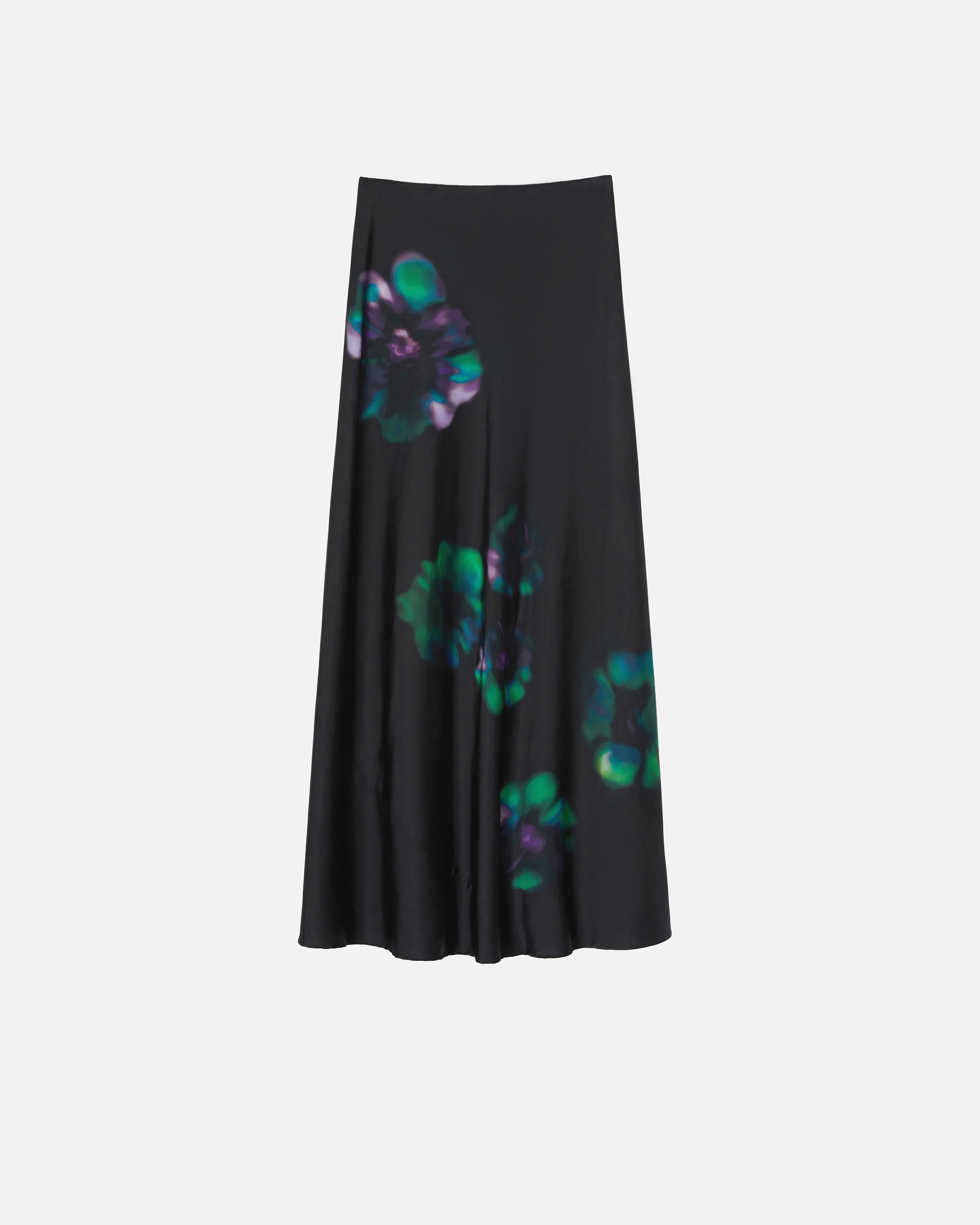 Jupe longue à imprimé floral | Noir