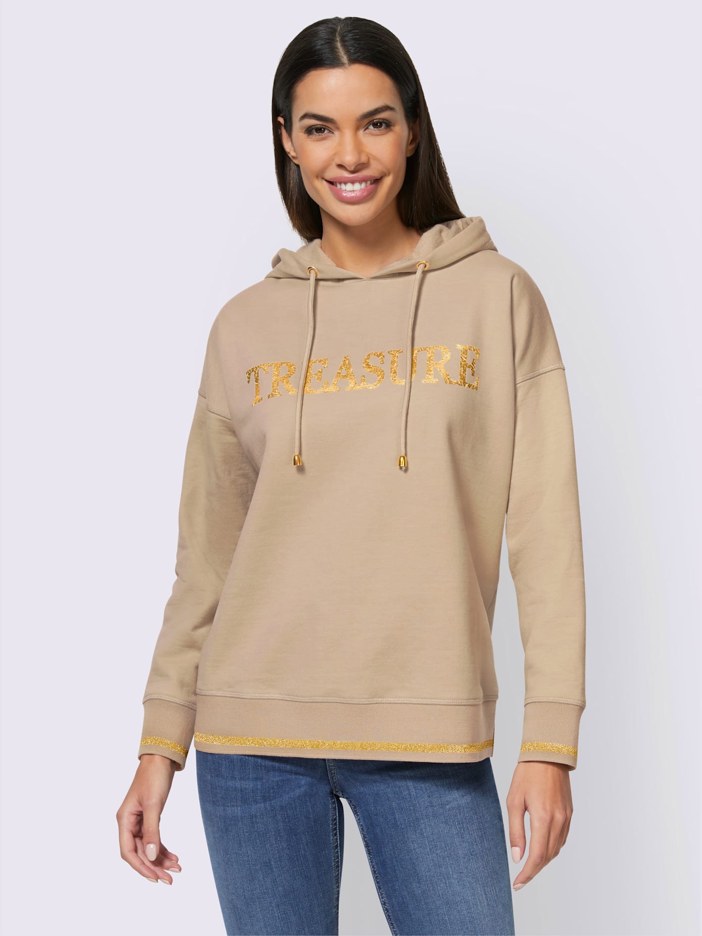 Sweat-shirt imprimé métallique mode