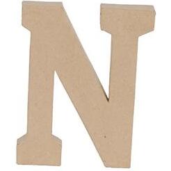 Lettre N kraft 20cm - Kraft