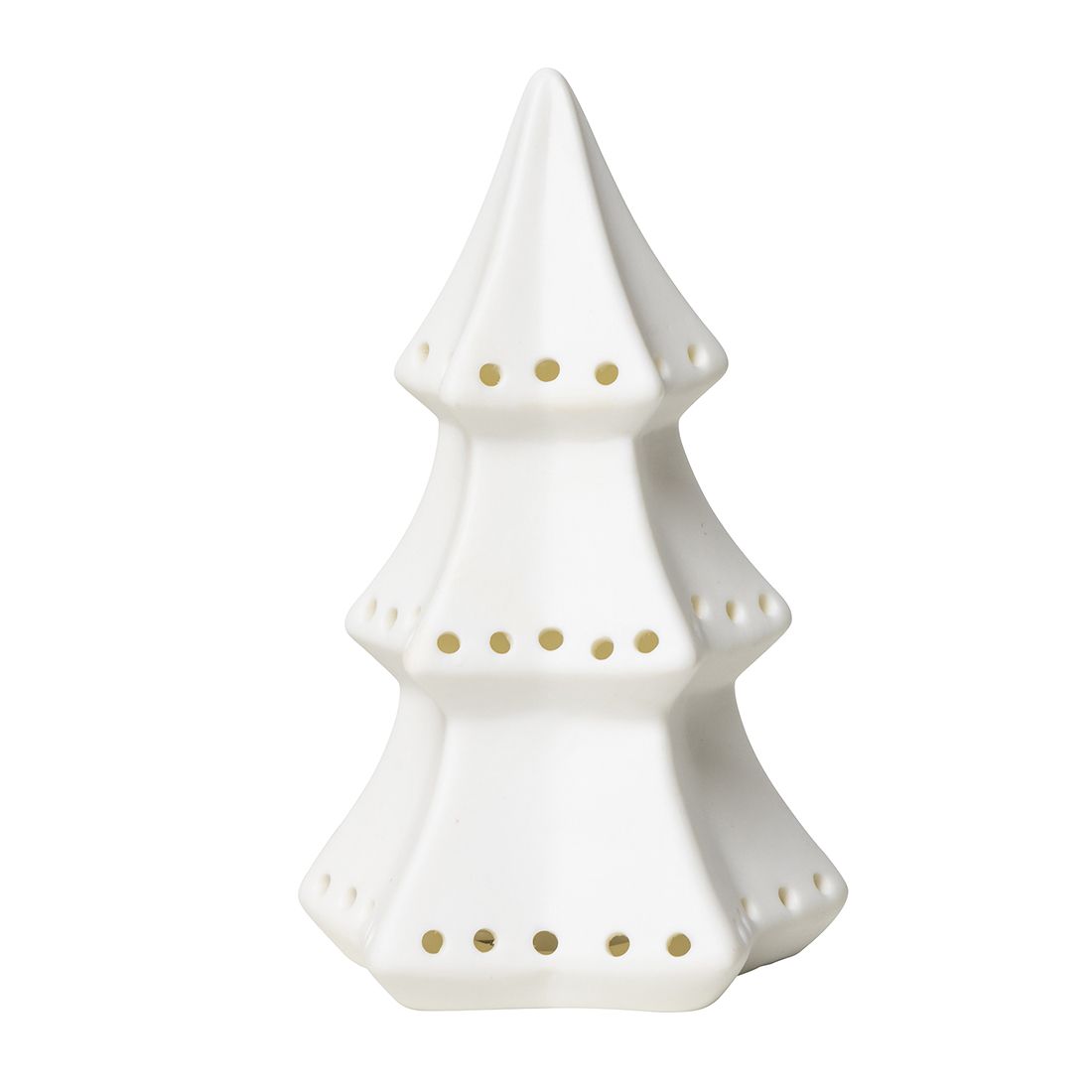 Juletre porselen med led 13,3cm Perry