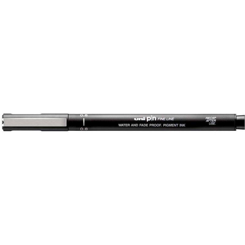 Feutre technique uniball pointes calibrees 0,8mm encre noir trace net et precis