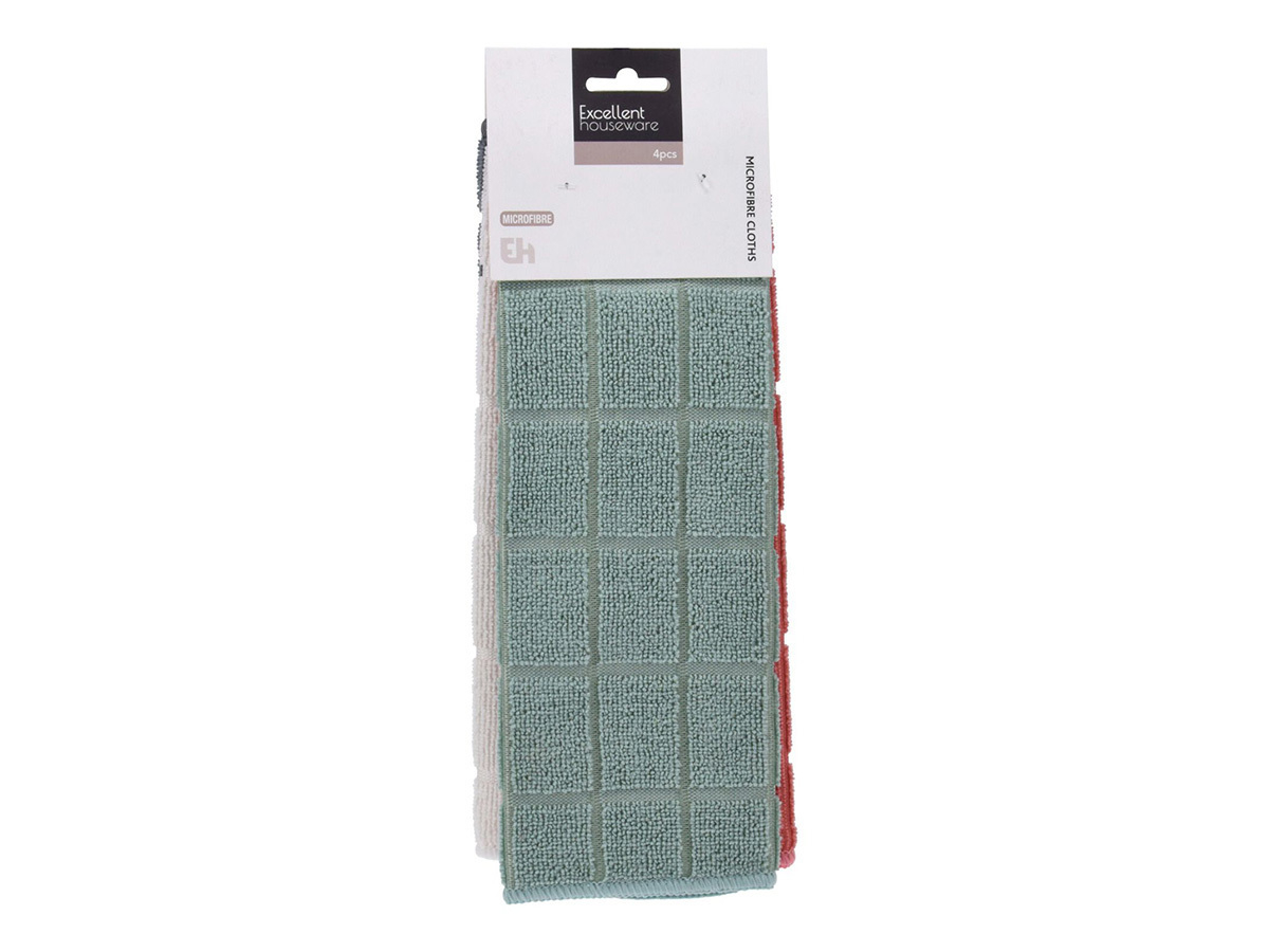 Excellent Houseware microvezeldoeken - 4 stuks