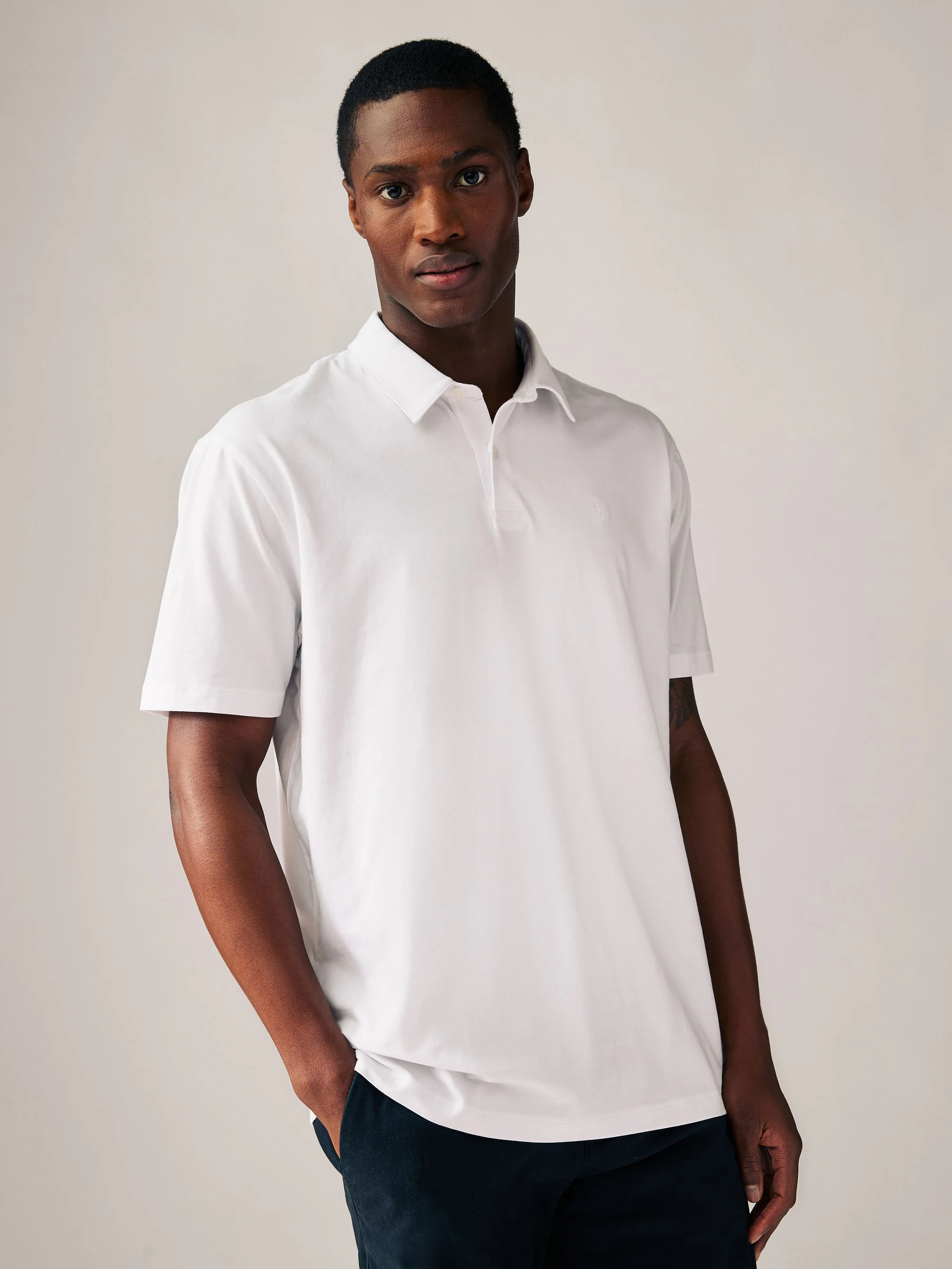 Naturel/eenkleurig - Normale Pasvorm - Set van 5 jersey poloshirts met korte mouwen