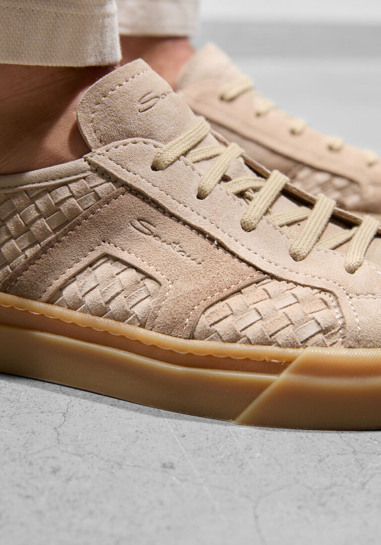 beige santoni sneakers dbs waver