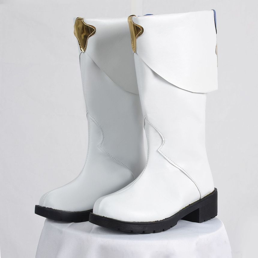 Custaplayu - Honkai Star Rail Yanqing Cosplay Kostuum / Pruik / Applique Chunky Heel Boots / Set