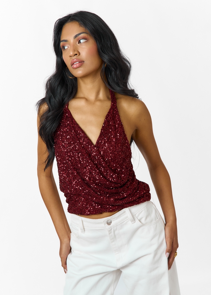 Teddy top burgundy