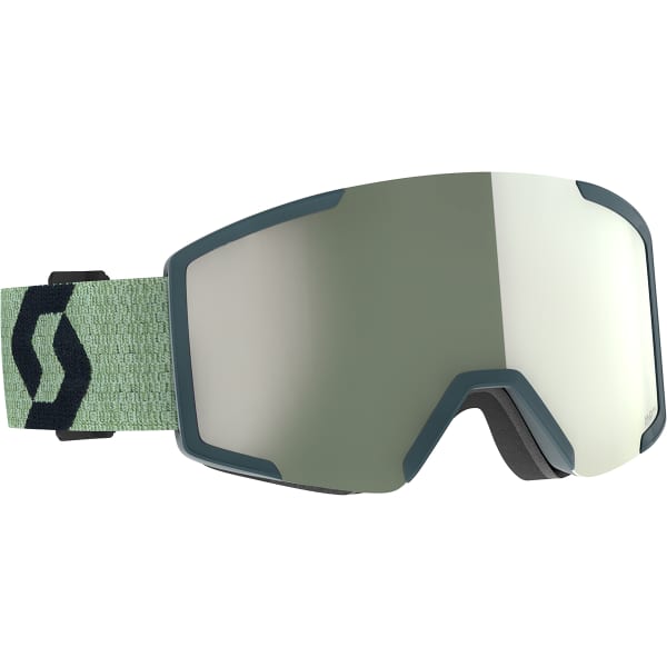 Masque de ski SCOTT SHIELD AMP PRO SOFT GREEN/BLACK / AMP PRO WHITE CHROME