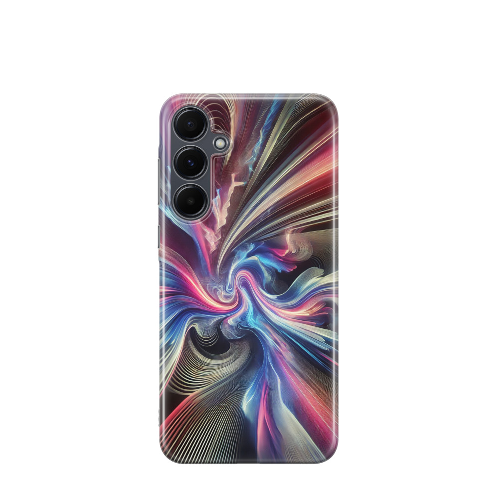 Samsung Galaxy A55 Gummi Hülle Unendlicher Fluss 2 - Lila-Violett