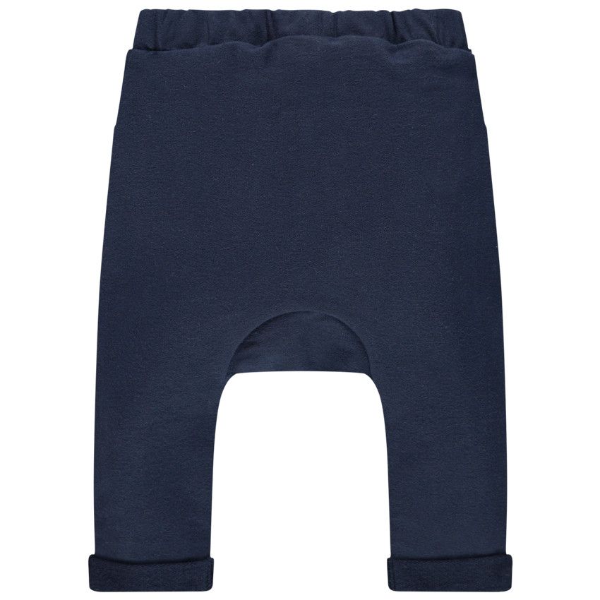 Pantalon de jogging en molleton à coeurs brodés - Bleu marine