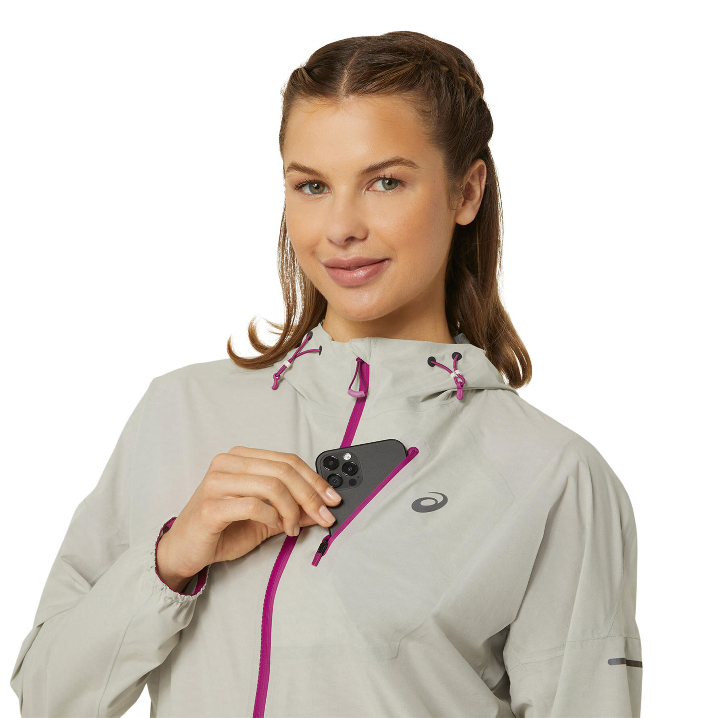 ASICS Fujitrail Waterproof Veste Running Femmes - Crème