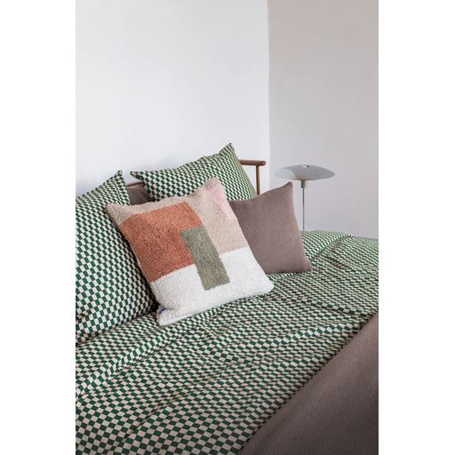 Mette Ditmer Mini Sengesæt, Pine Green/Tan, 140x220 cm