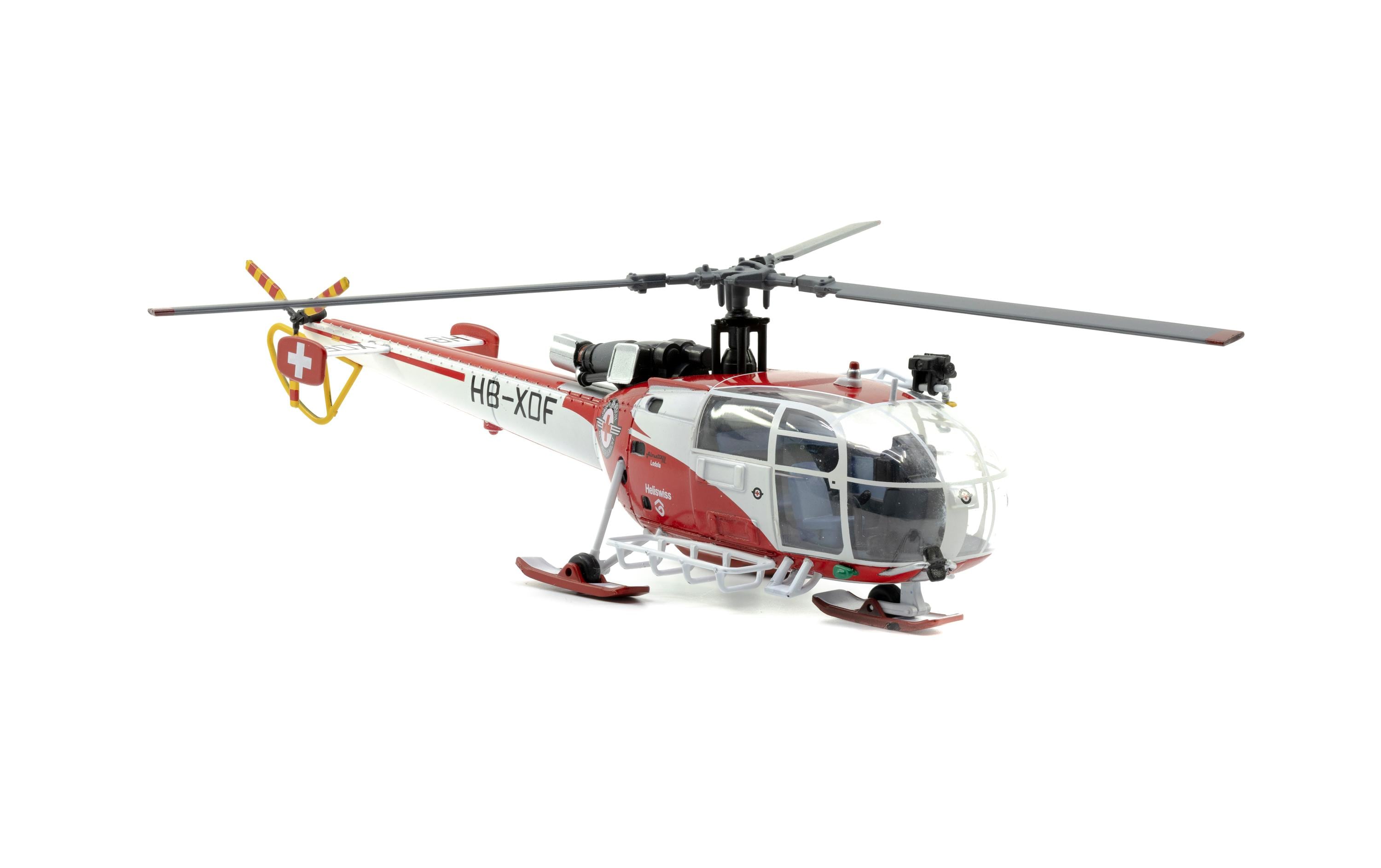 Alouette III Rega HB-XDF 1:72Detailgetreuer Helikopter aus Metall
