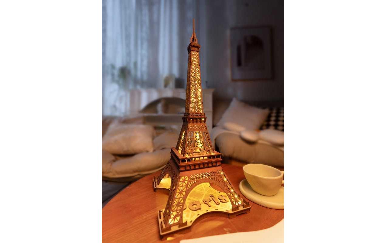 Bausatz Night Of The Eiffeltower3D-Puzzle aus lasergeschnittenen Holzteilen