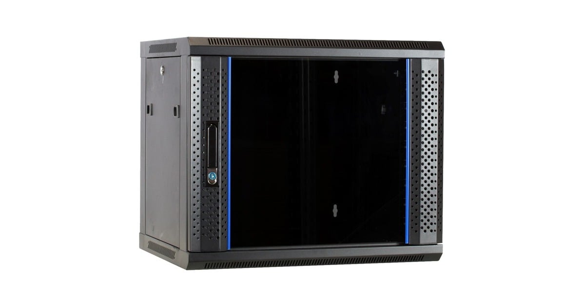 DSI9U wandkast met glazen deur - DS6409 server rack  (Zwart, 600 x 450 x 500mm)
