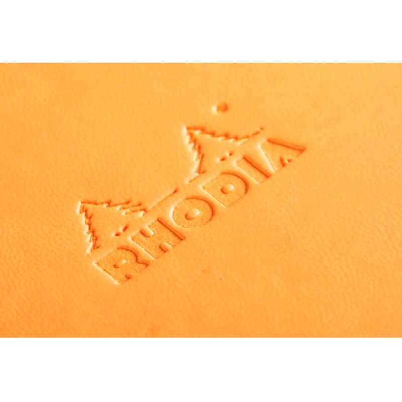 Webnotebook A5 192 pages ligné papier ivoire 90g fermeture élastique - Orange
