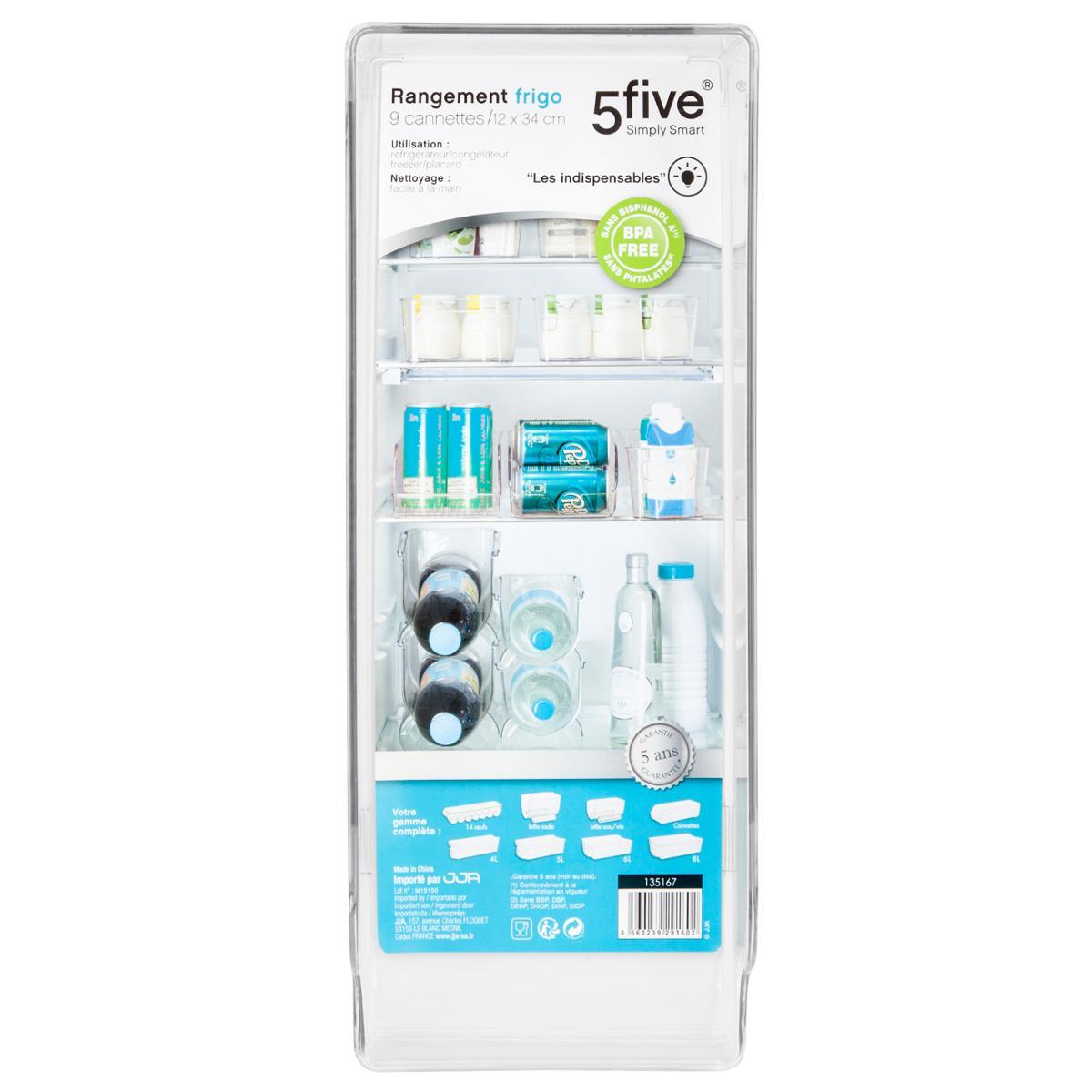 BAC DE RANGEMENT FRIGO 9 CANETTES 34X12CM