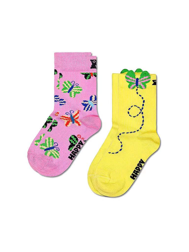 HAPPY SOCKS Baby Socken 2er Pkg BUTTERFLY pink rosa