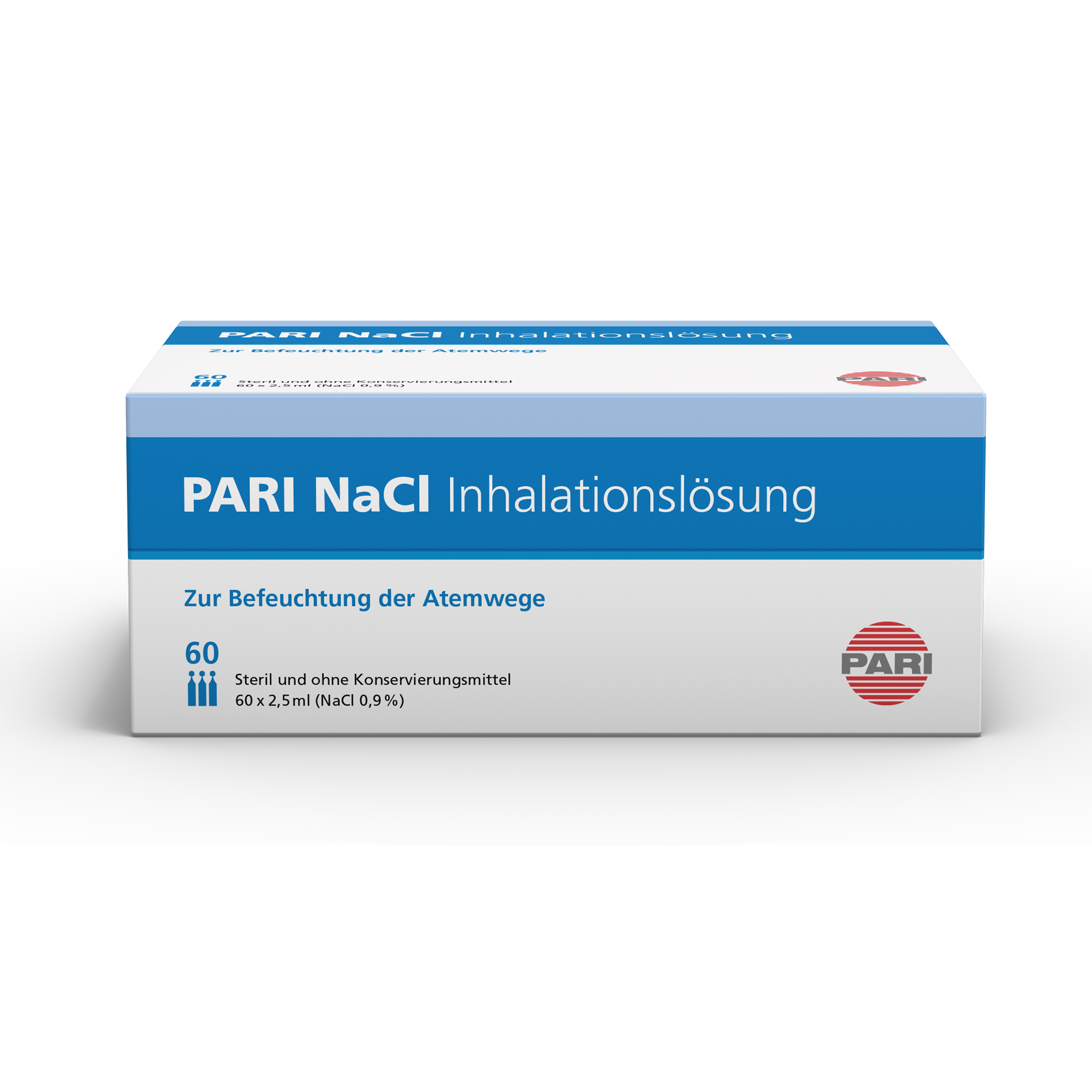 PARI NaCl 0.9 %<br>60 × 2.5 ml, Ampulle, Inhalationslösung, isoton